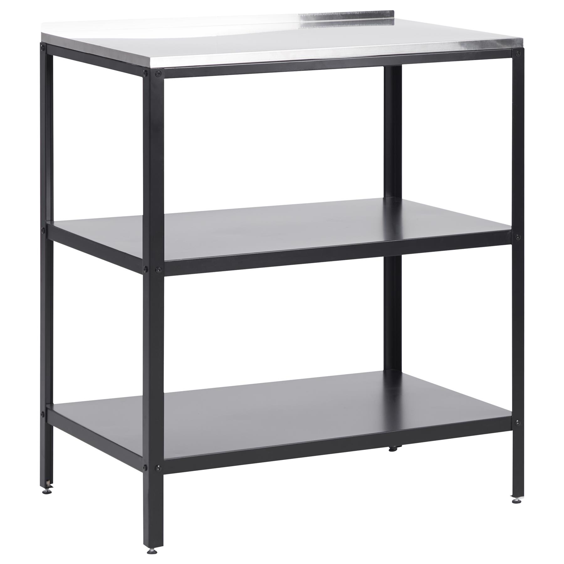 Beliani - VILAMA - Buitenkeuken eiland - Zwart - 80x50x92 cm - Staal