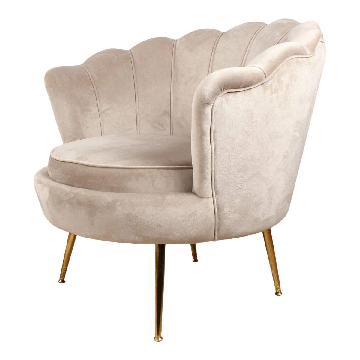 DS4U Feliz fauteuil velvet champagne|taupe
