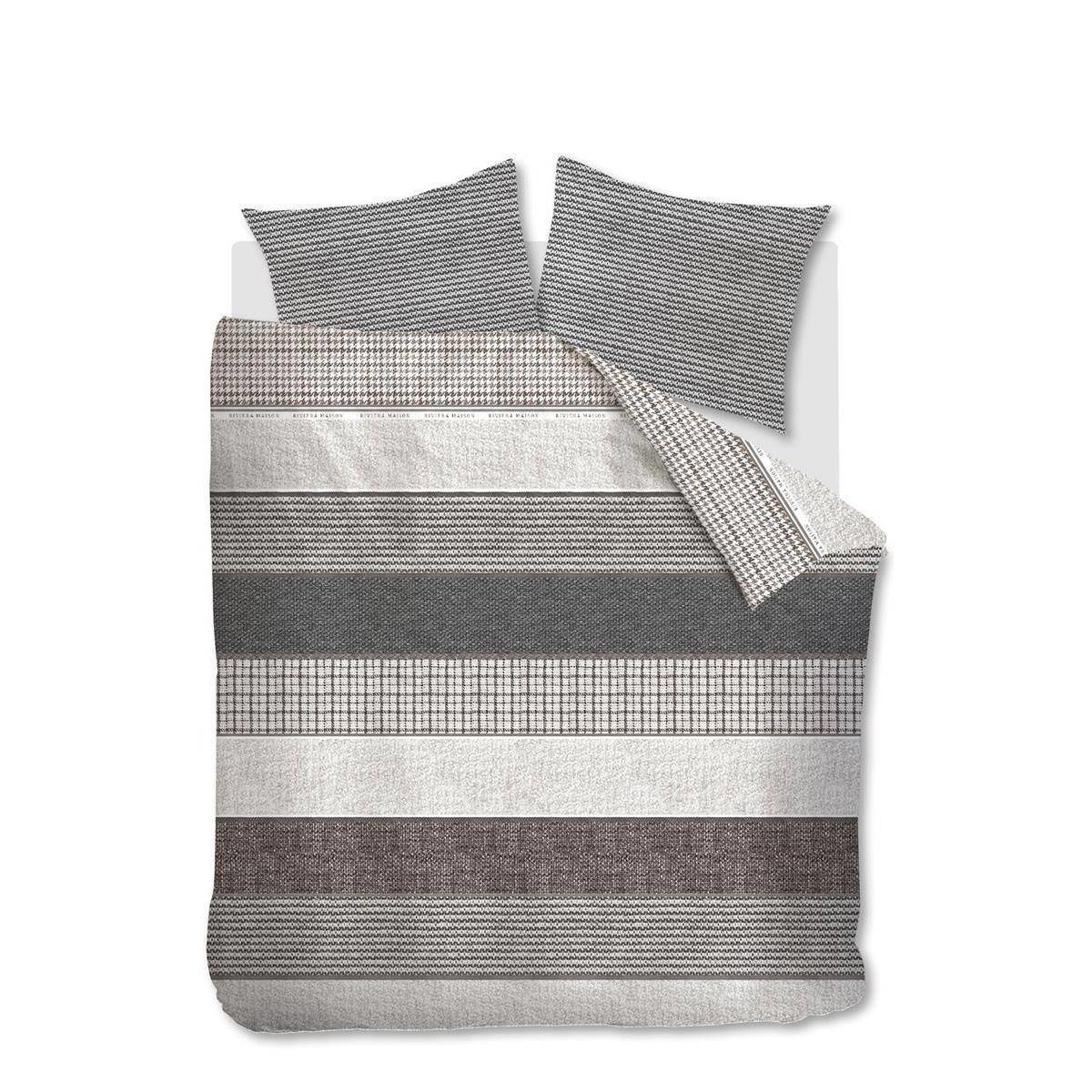 Riviera Maison Tailor  dekbedovertrek - 200x200|220 - Antraciet