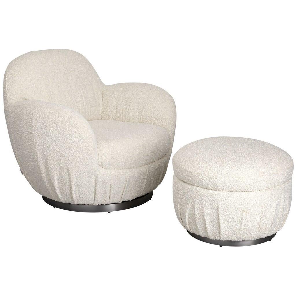 Kare Draaifauteuil Nube Boucle