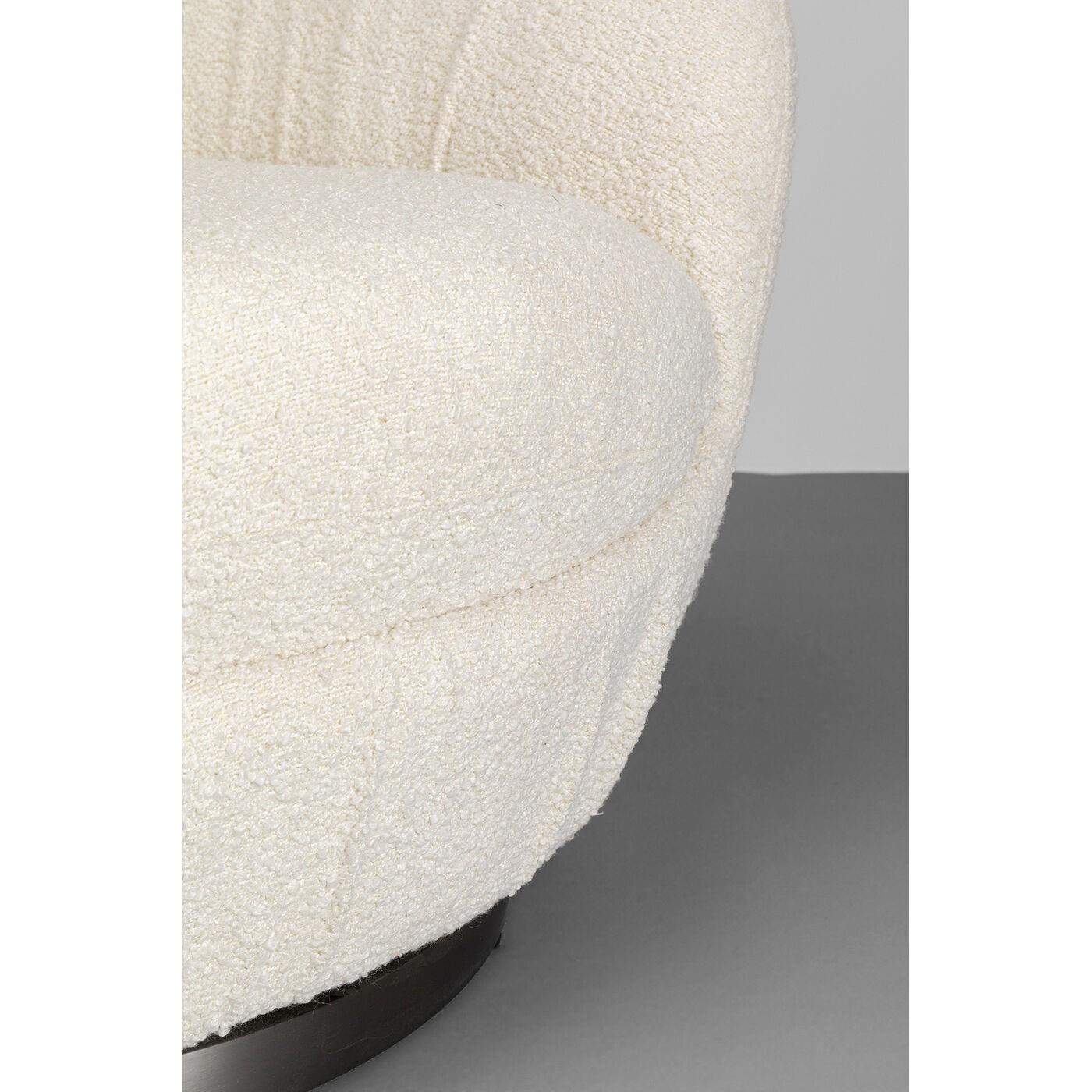 Kare Design Nube Draaifauteuil boucle creme
