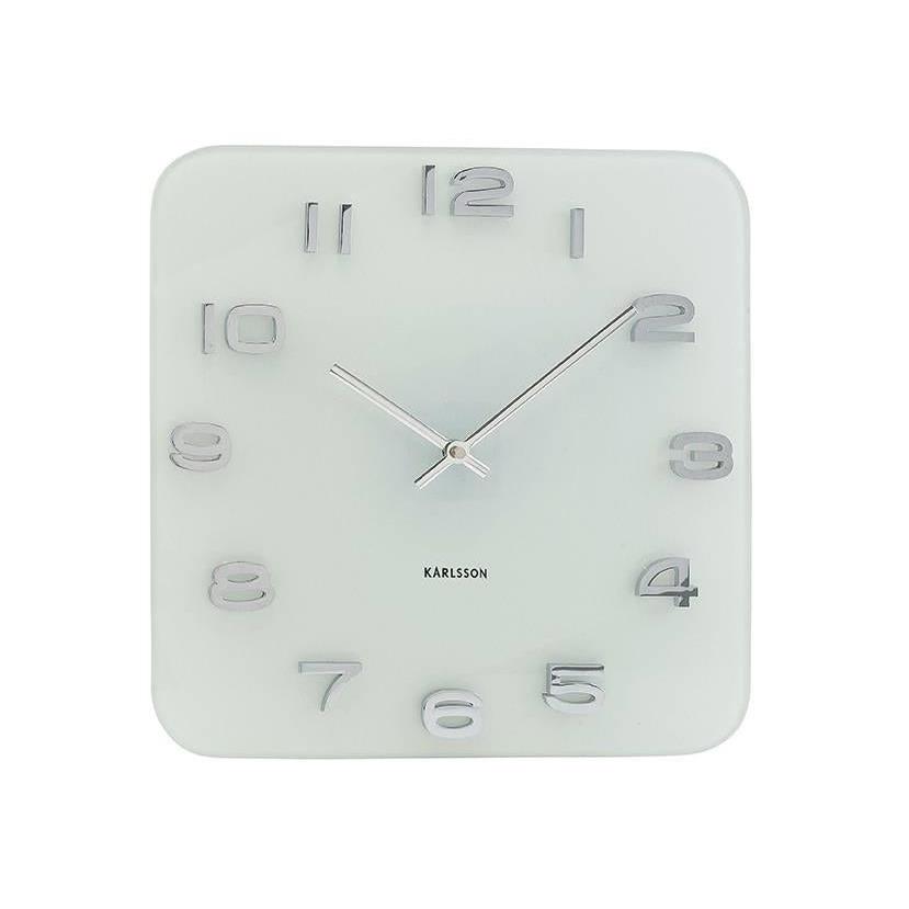 Karlsson - Wandklok Vintage - Wit glas - 35x35cm