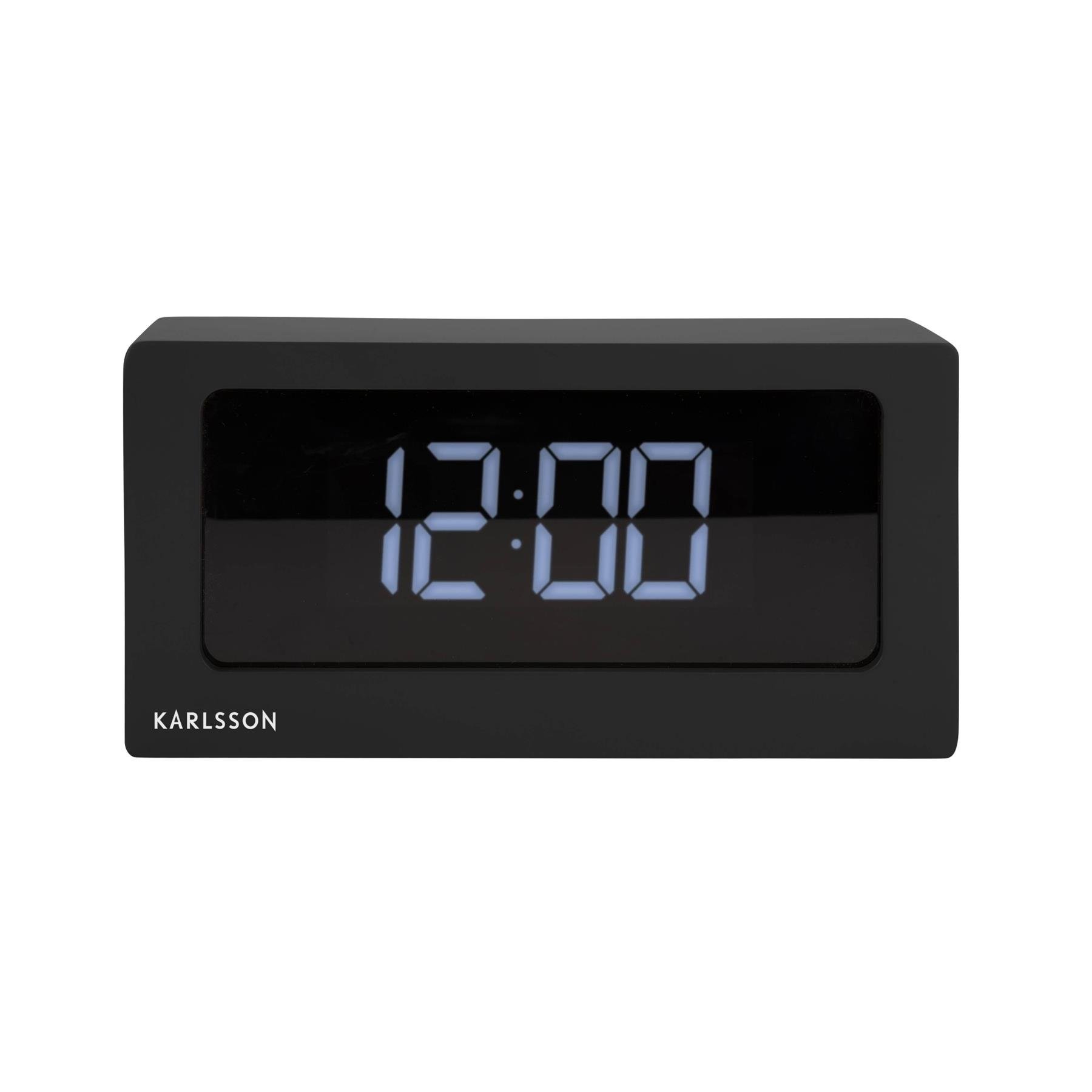 Karlsson - Table clock Boxed LED black