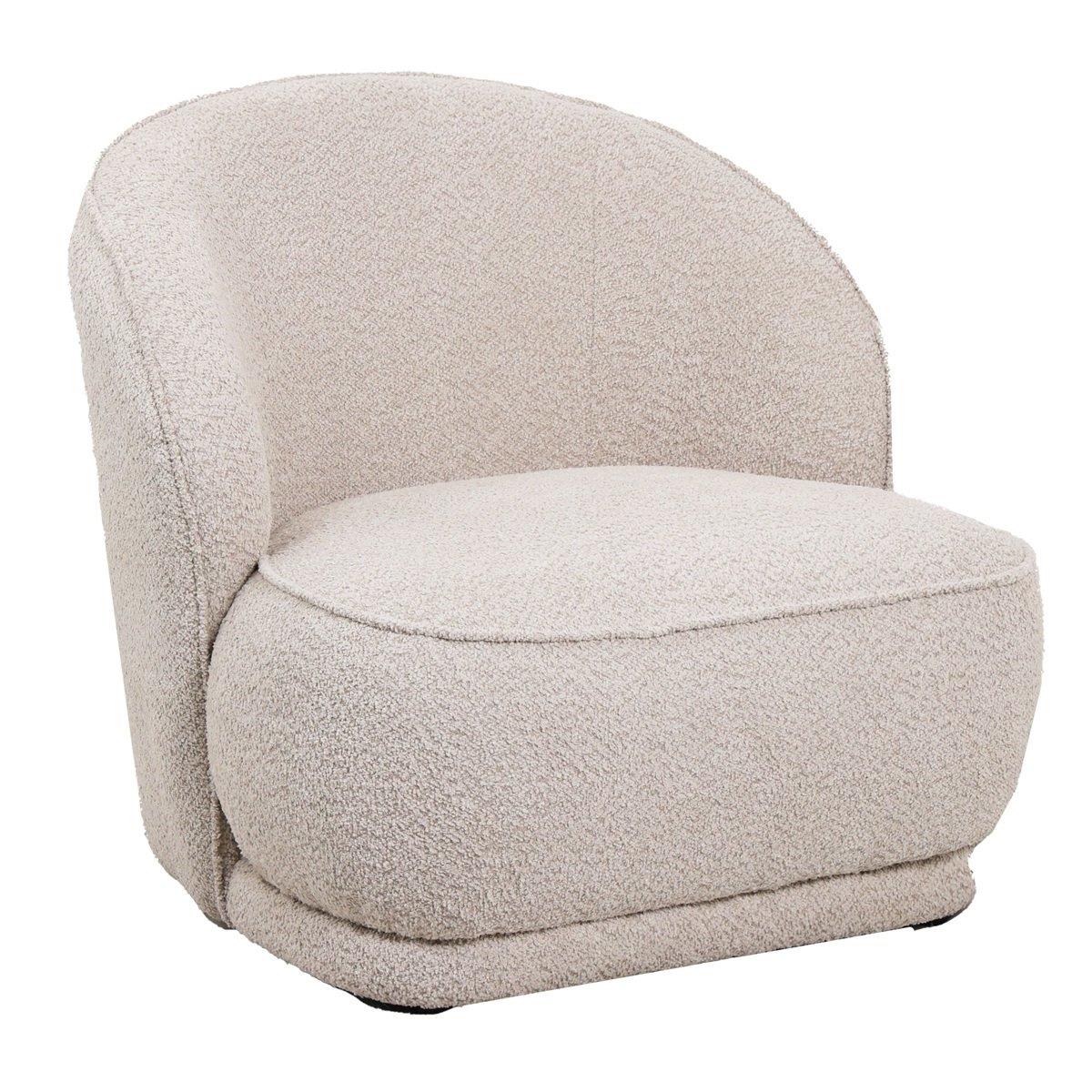 Fauteuil in stof - Bouclé Zand - Beige - 78 x 81 x 74 cm