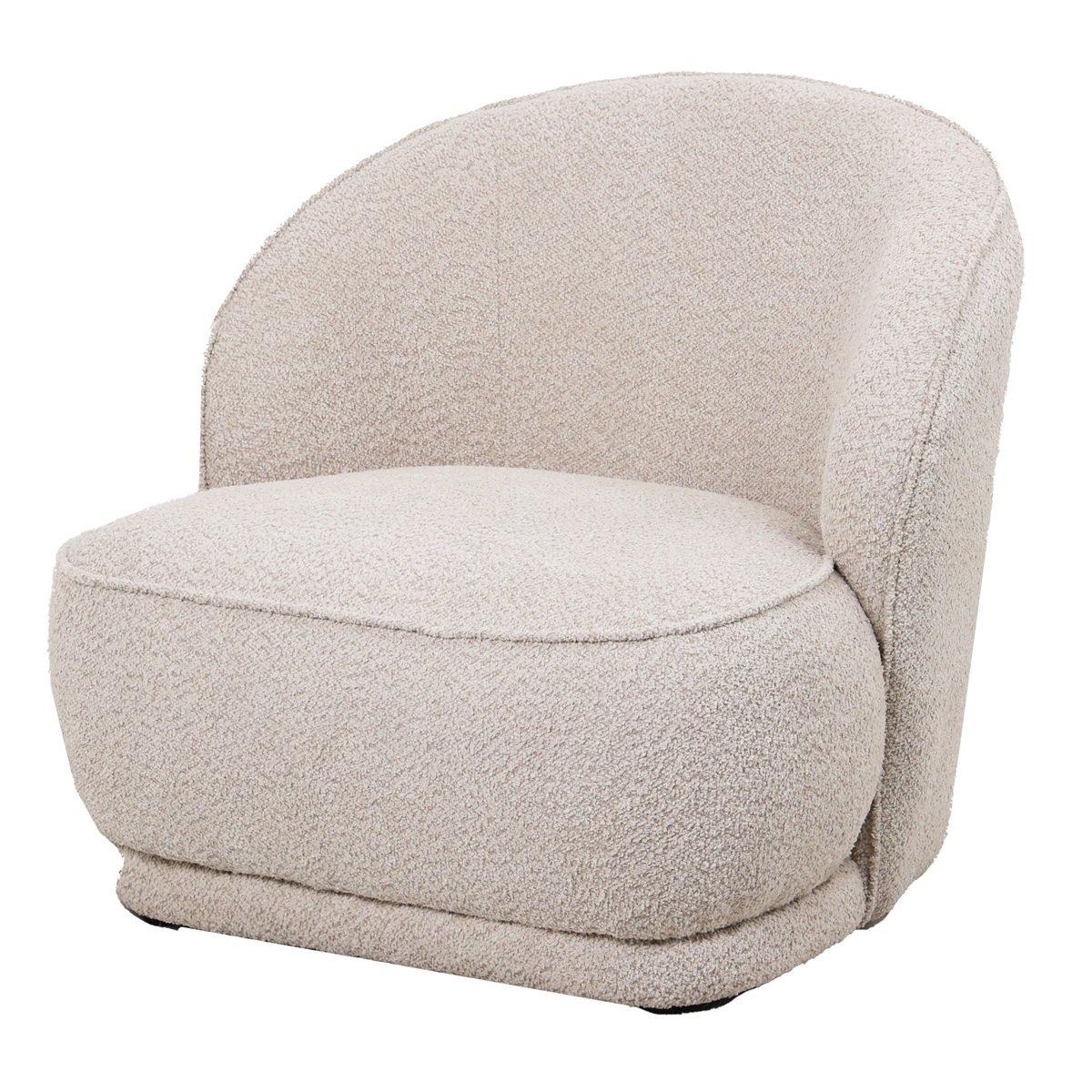 Fauteuil in stof - Bouclé Zand - Beige - 78 x 81 x 74 cm