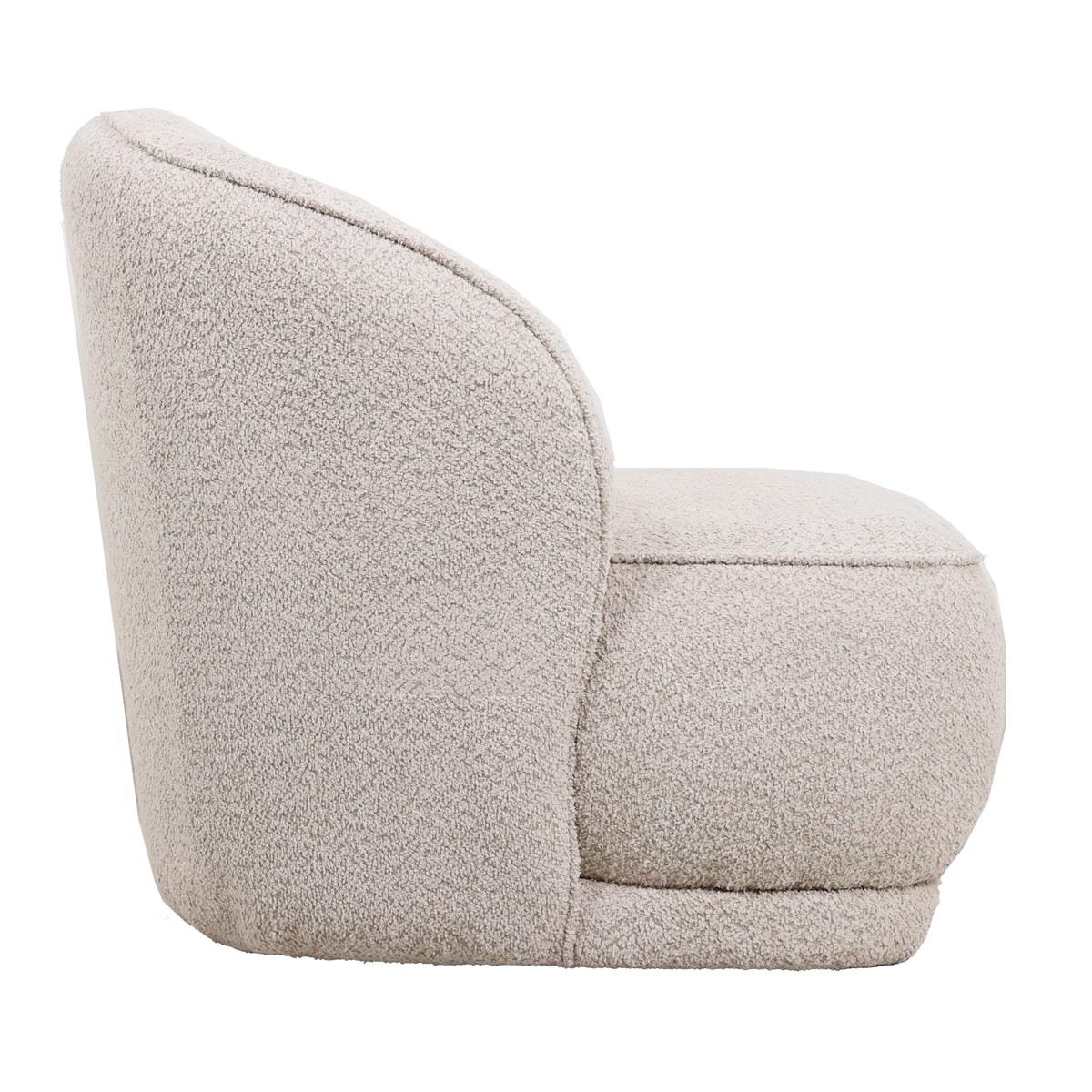Fauteuil in stof - Bouclé Zand - Beige - 78 x 81 x 74 cm