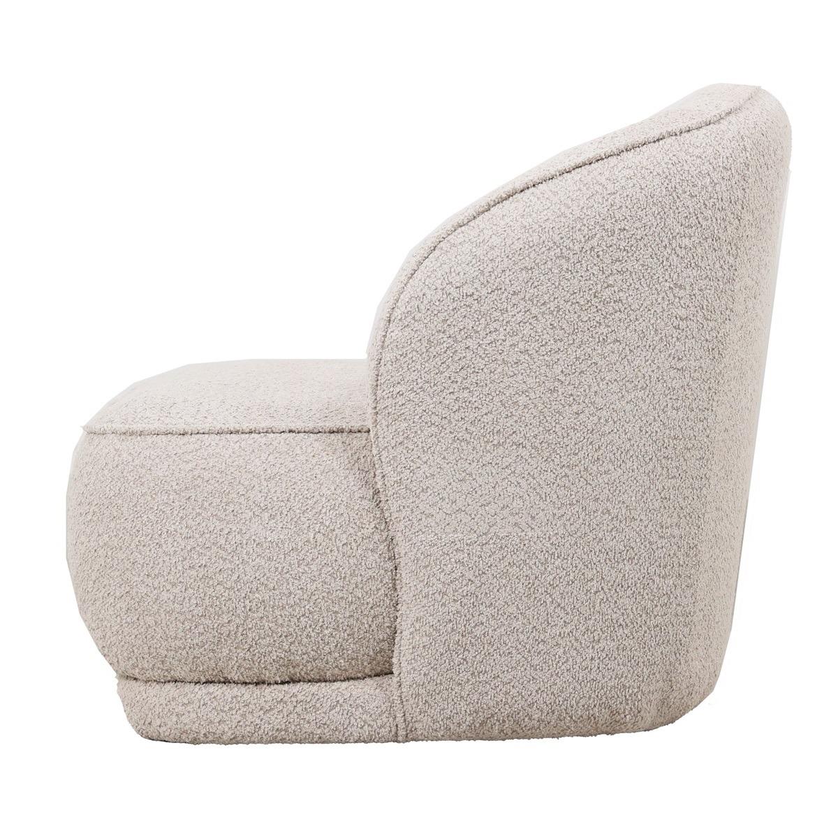 Fauteuil in stof - Bouclé Zand - Beige - 78 x 81 x 74 cm