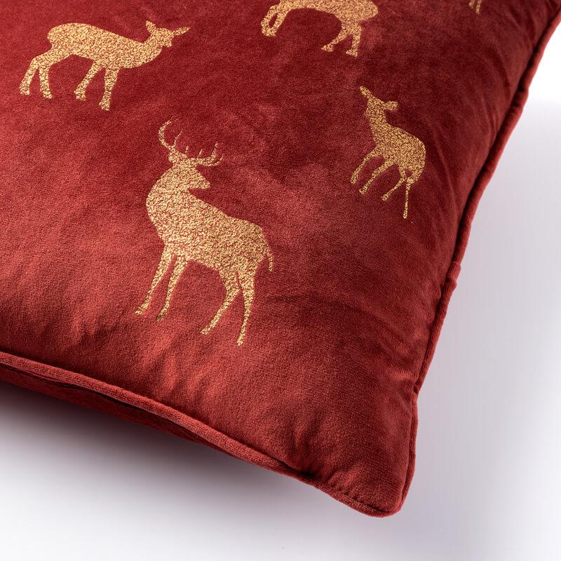 Christmas - Kerst sierkussen - 45x45 cm, Rood