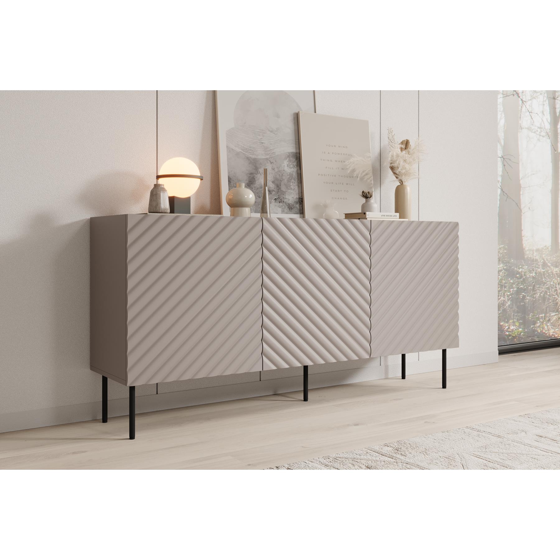 Meubella Dressoir Laguna - Beige - 165 cm