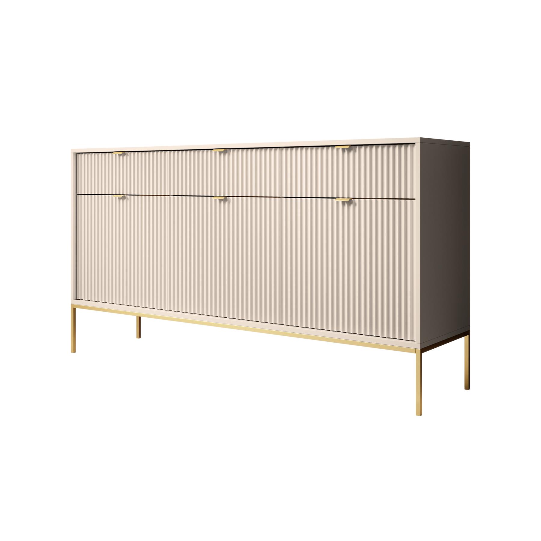 Meubella Dressoir Navil 2 - Beige - 154 cm