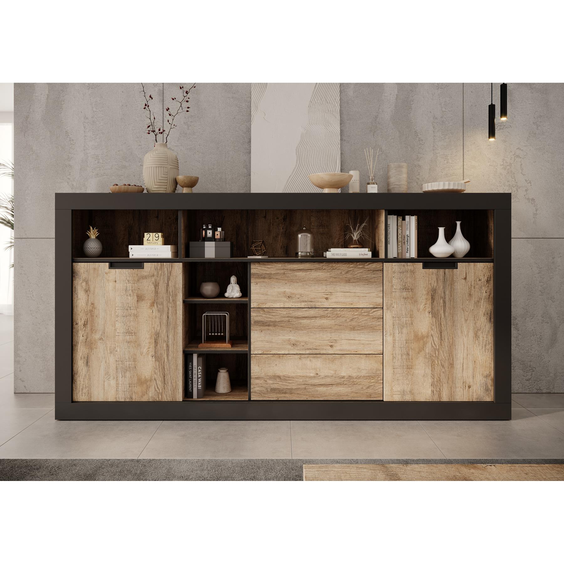 Meubella Dressoir Trinidad 2 - Eiken - 220 cm