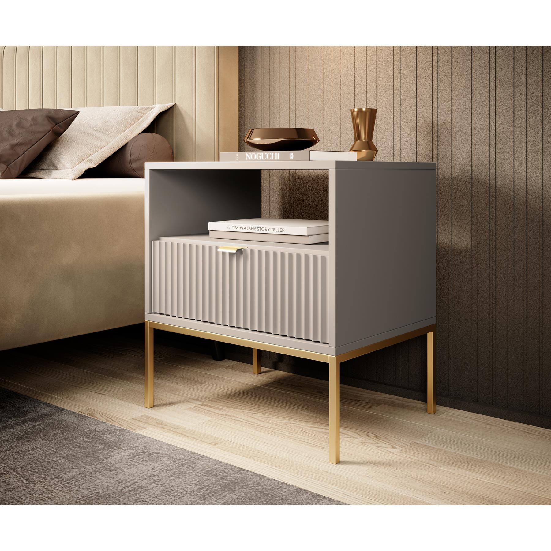 Meubella Nachtkastje Navil 2 - Beige