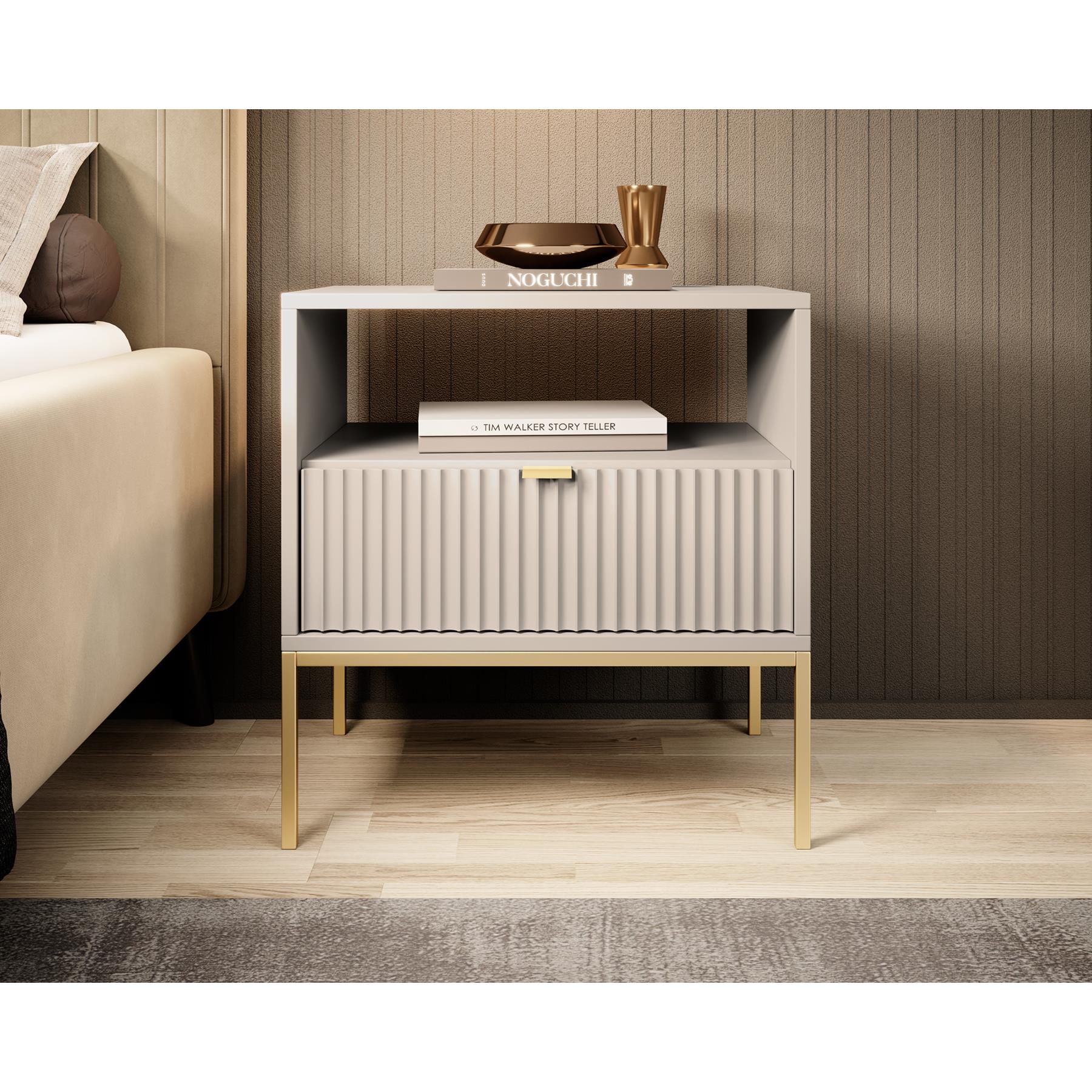 Meubella Nachtkastje Navil 2 - Beige