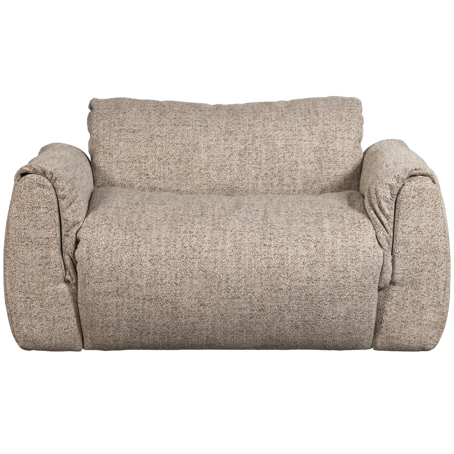 WOOOD Baggy Loveseat - Geweven Stof - Bruin Melange - 81x138x101