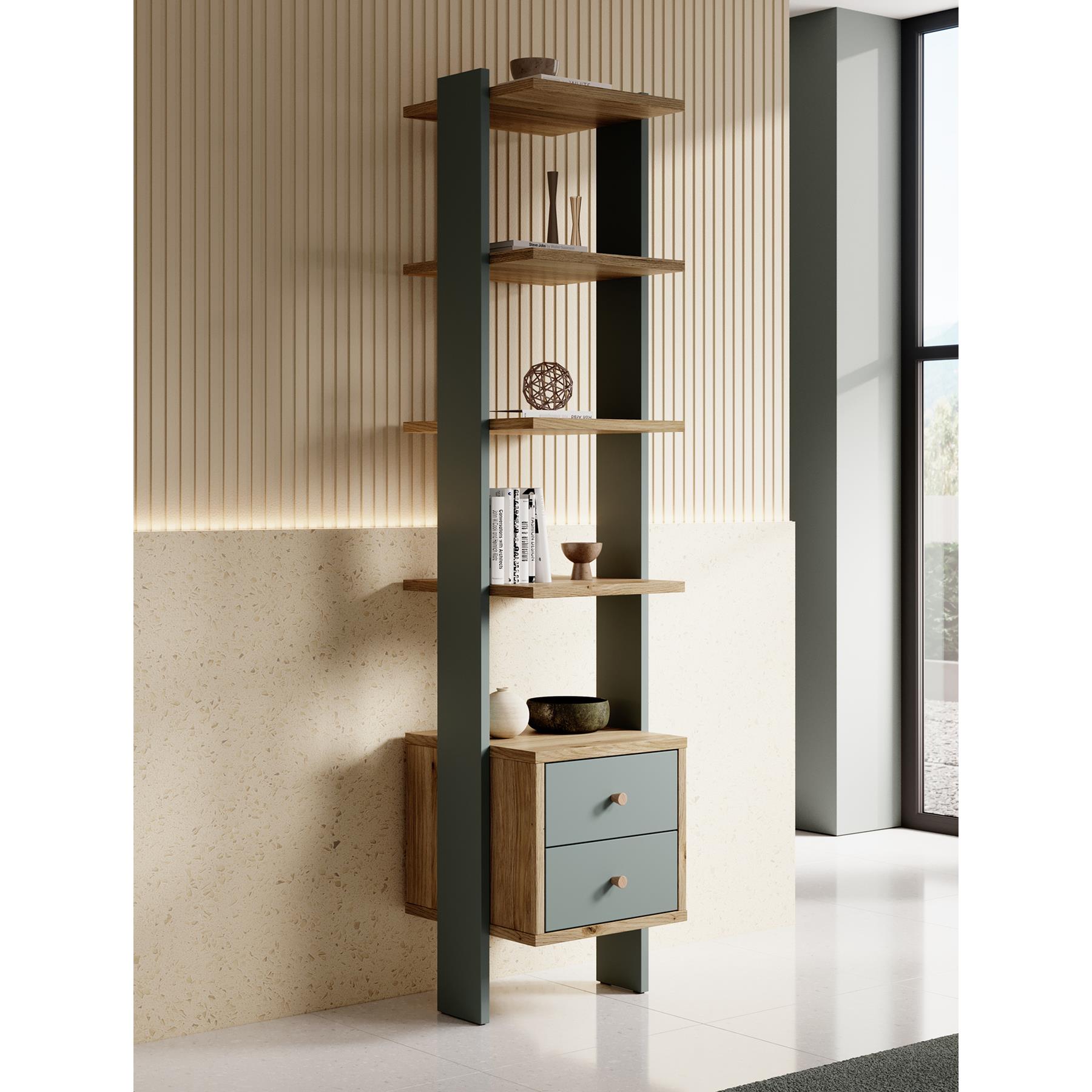 Meubella Boekenkast Wally - Groen - 44 cm