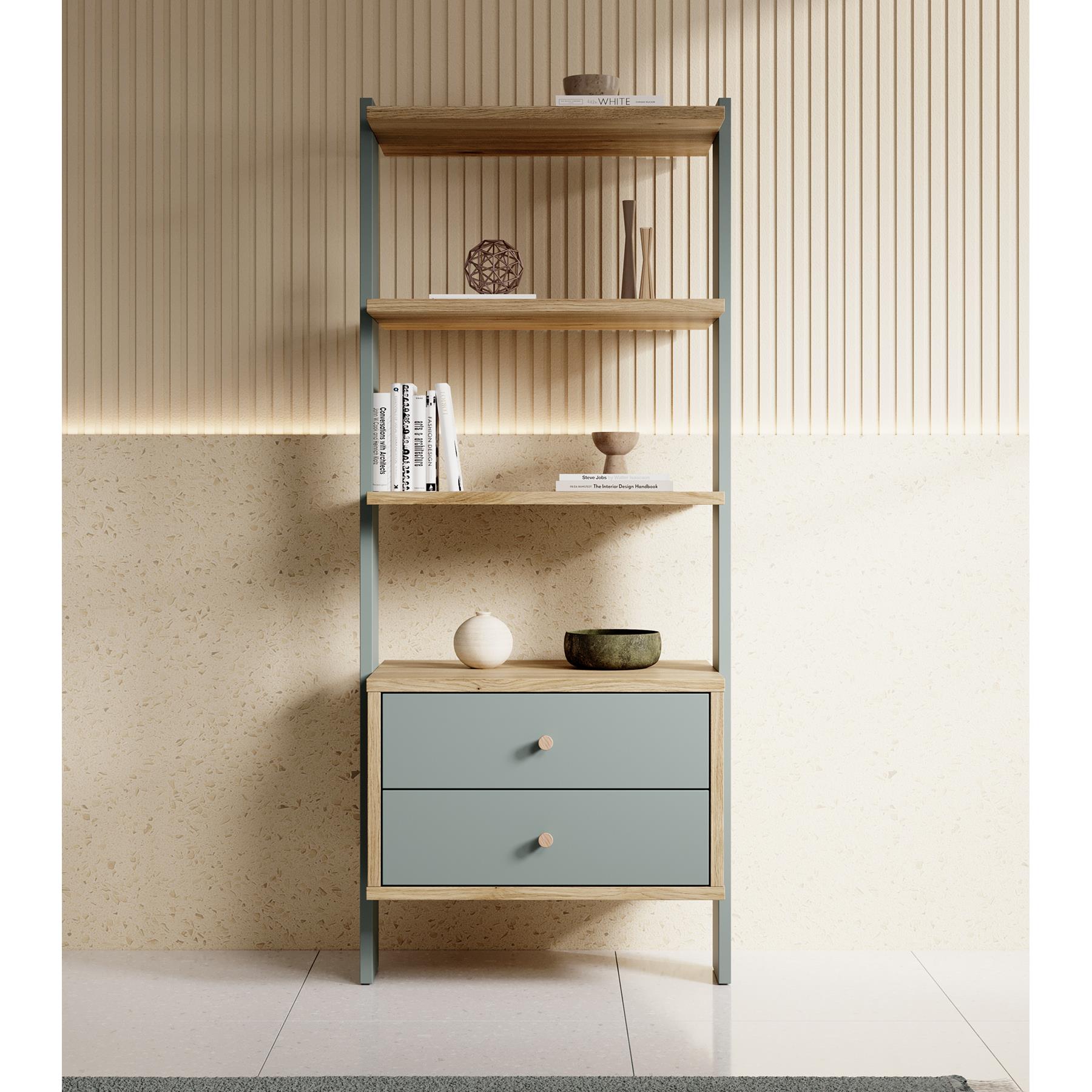 Meubella Boekenkast Wally - Groen - 64 cm