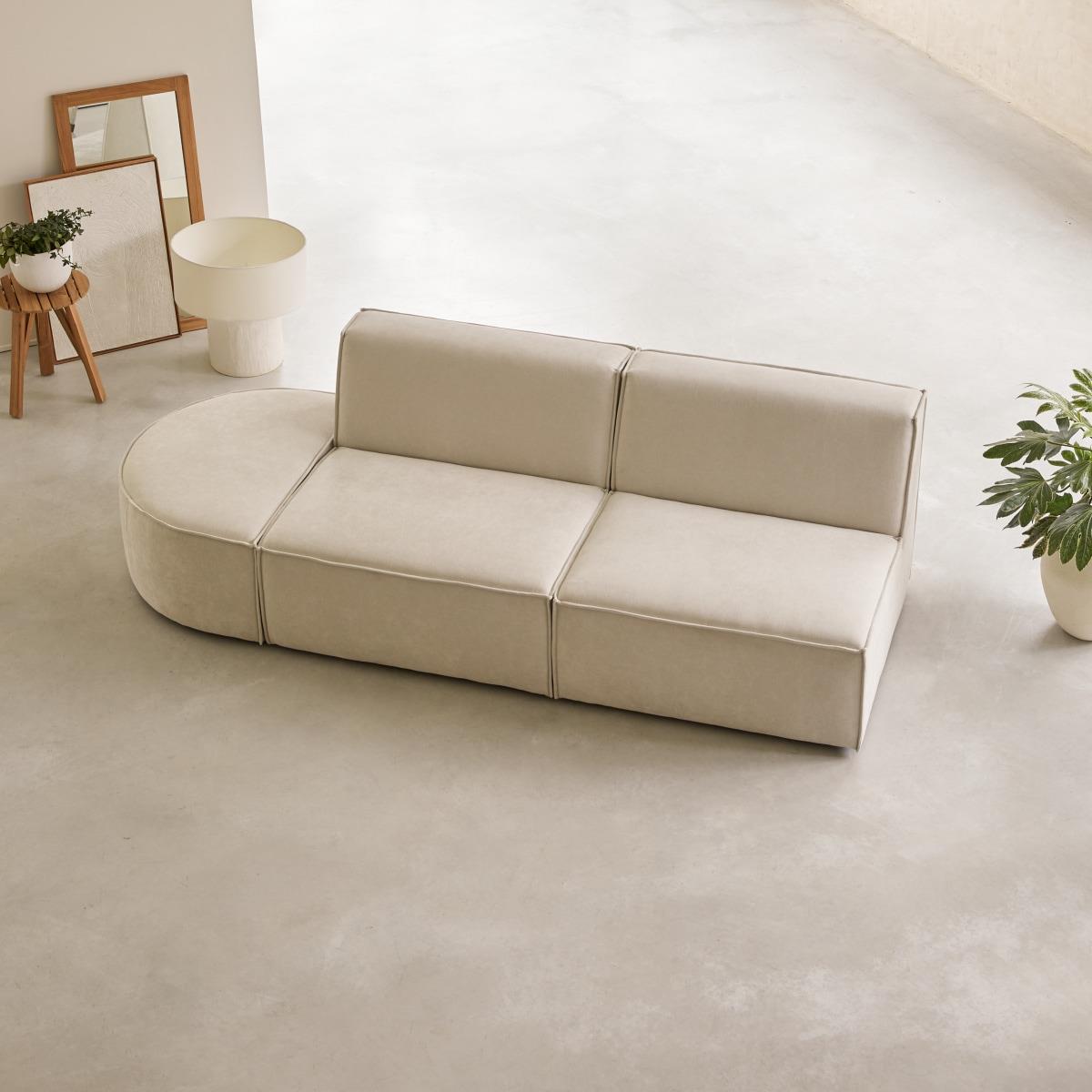 Tikamoon - Modulaire Dario 2-zitsbank in beige stof
