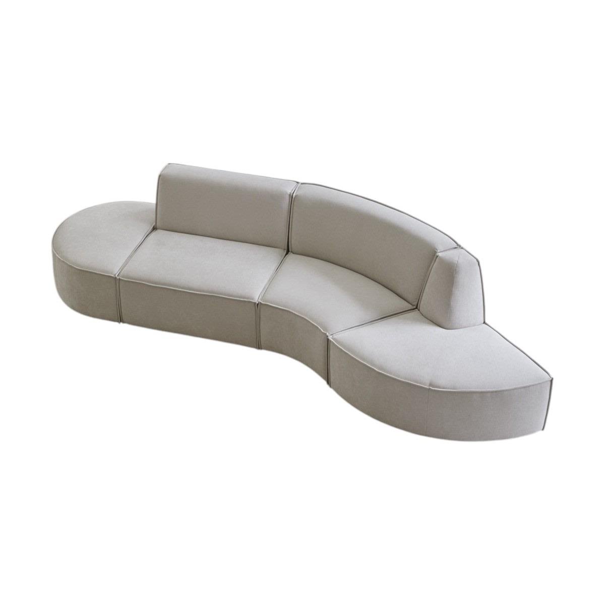 Tikamoon - Modulaire Dario 4-zitsbank in beige stof