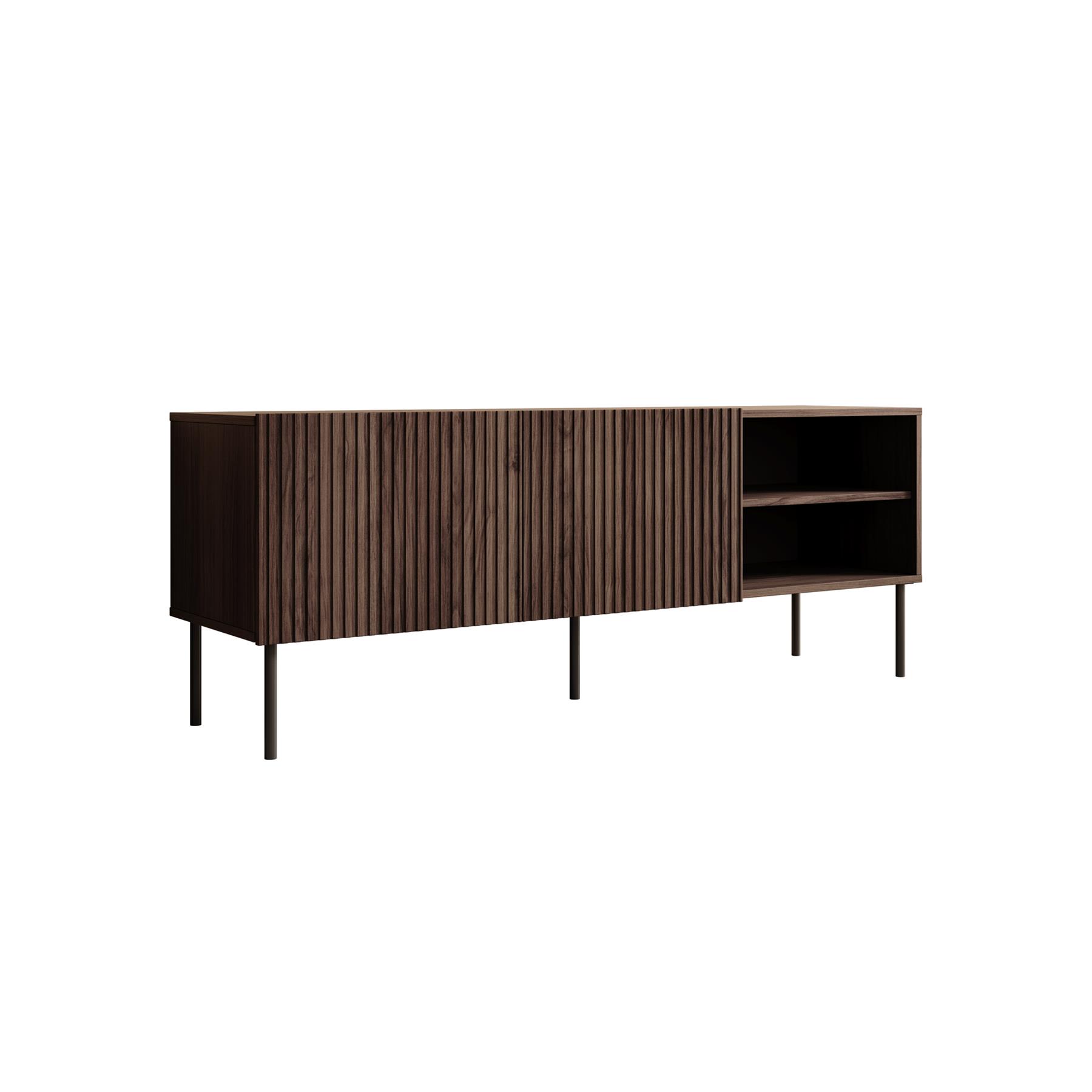 Meubella TV-Meubel Tartagal - Donkerbruin eiken - 150 cm