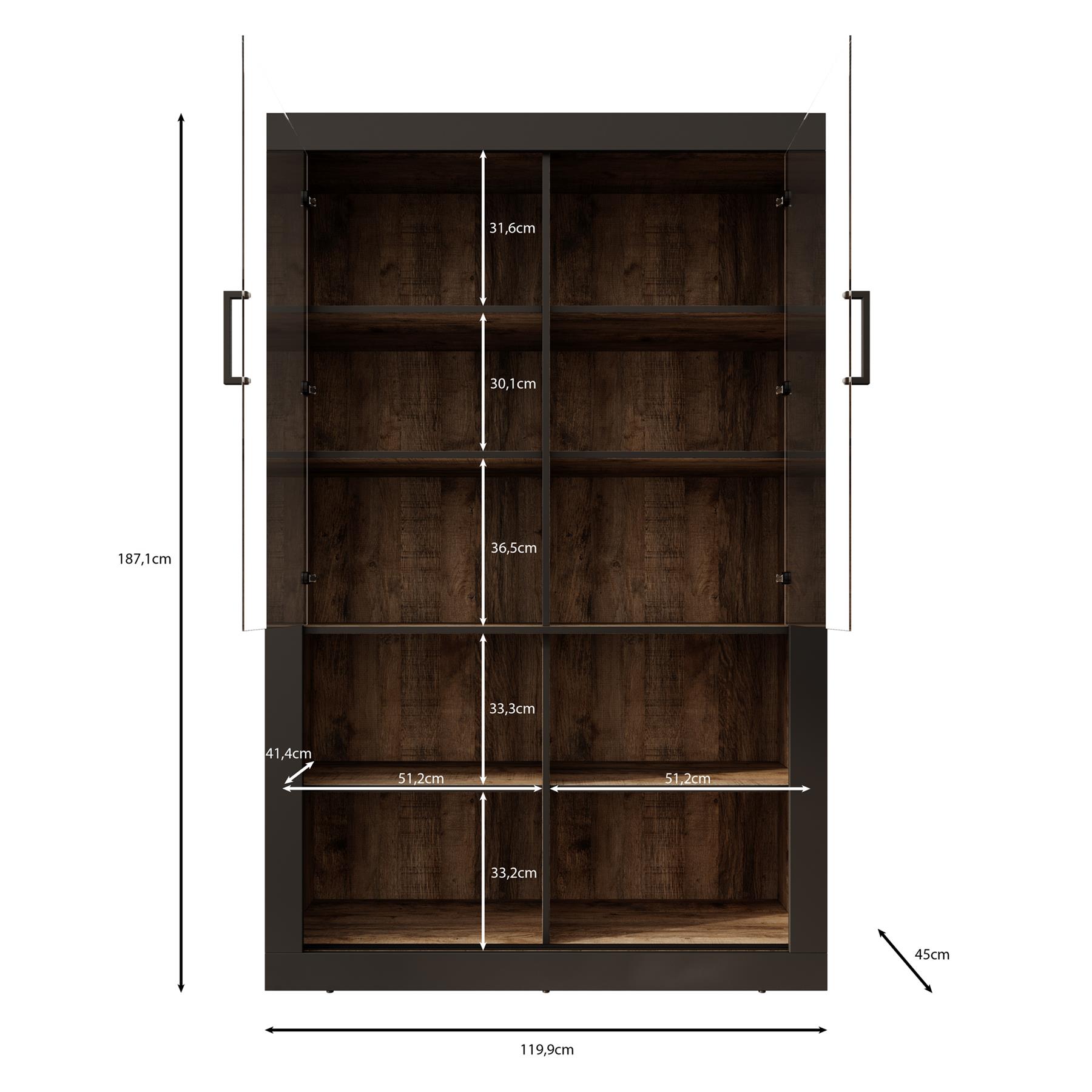 Meubella Buffetkast Trinidad - Eiken - 120 cm