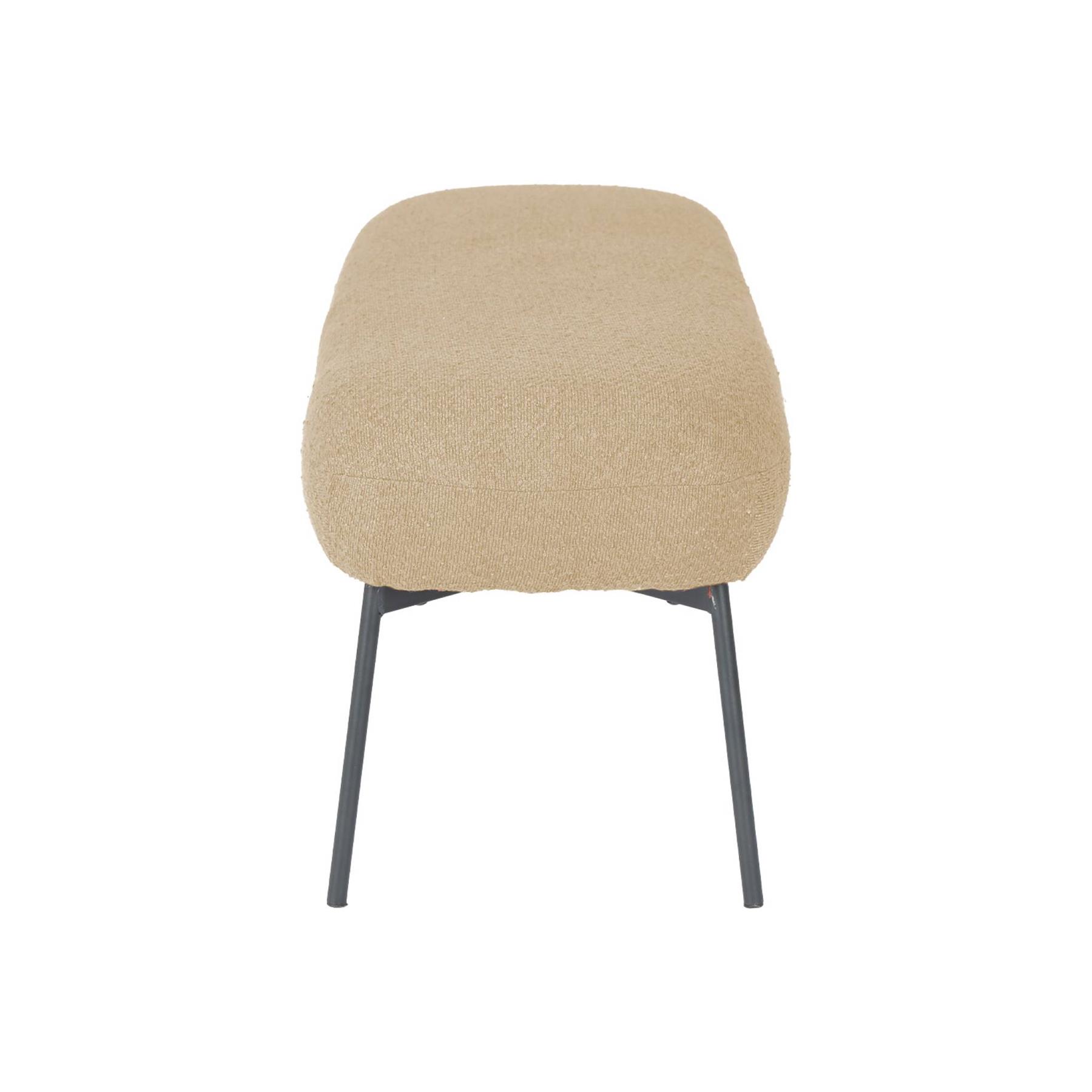 sweeek - Bank, bed einde met bouclébekleding, B120 x D42,5 x H43,5cm