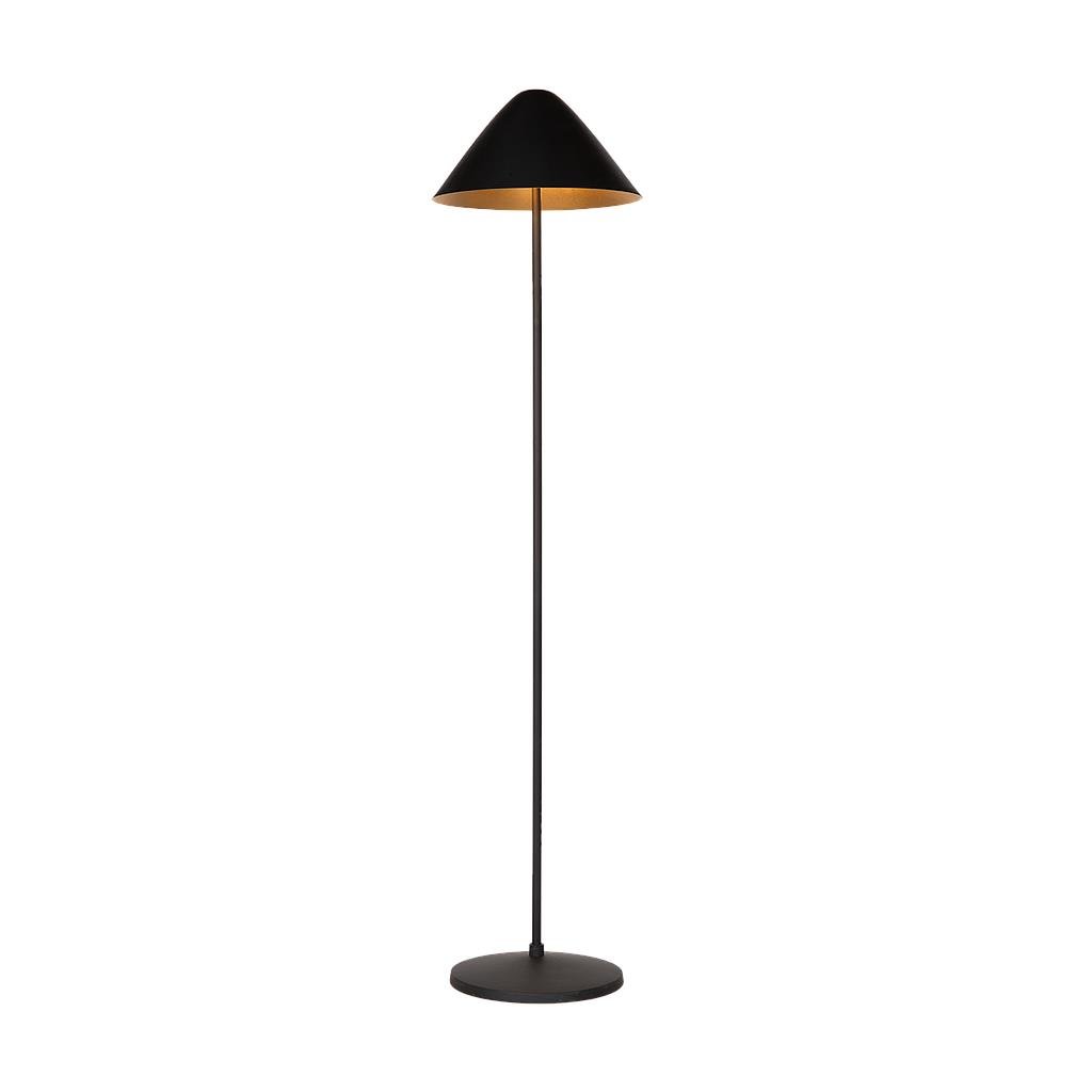Atmooz Elan - Vloerlamp - Zwart & Goud - Paddestoelvormig - 35x35x150cm
