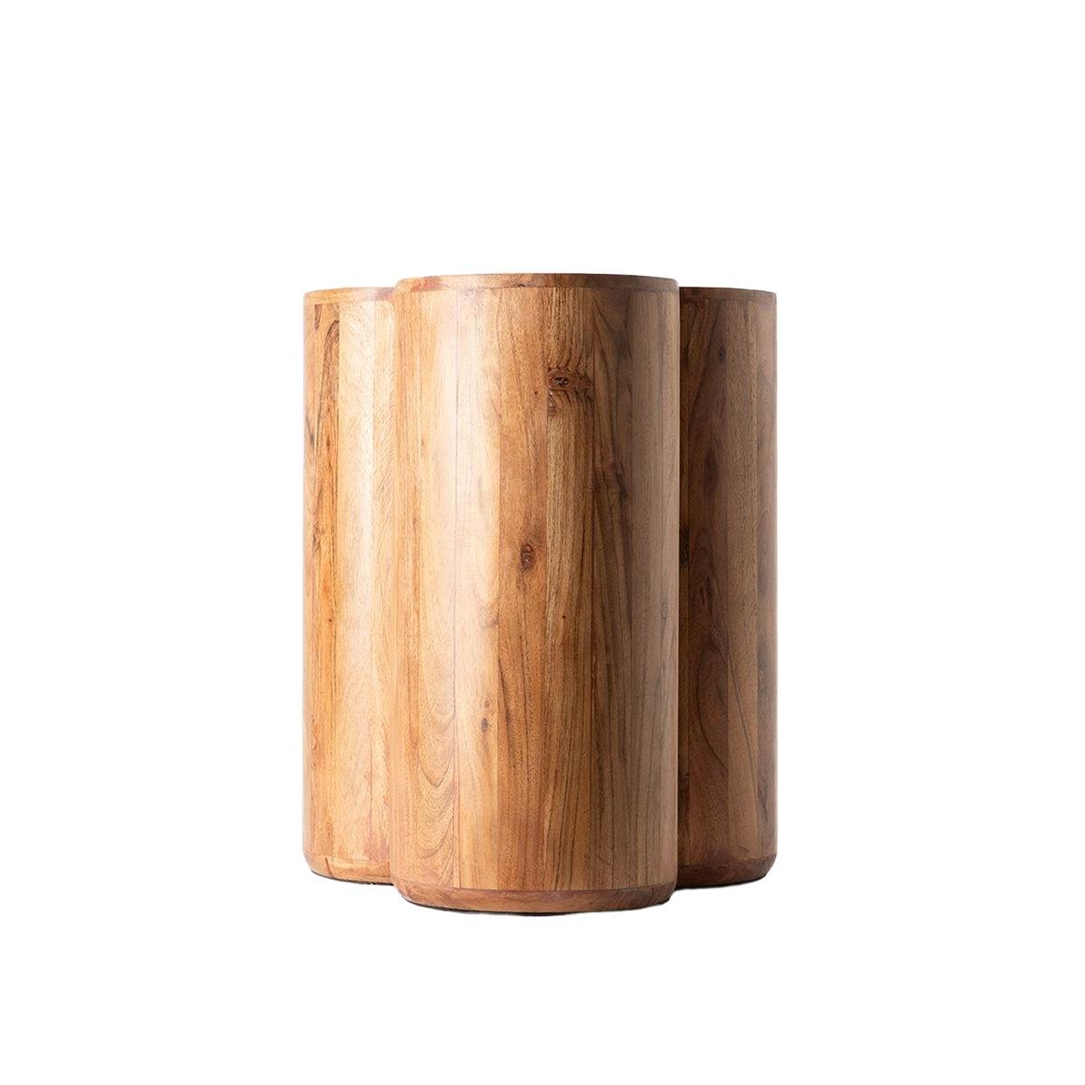 Sissy-Boy Donkerbruine houten bijzettafel scallop