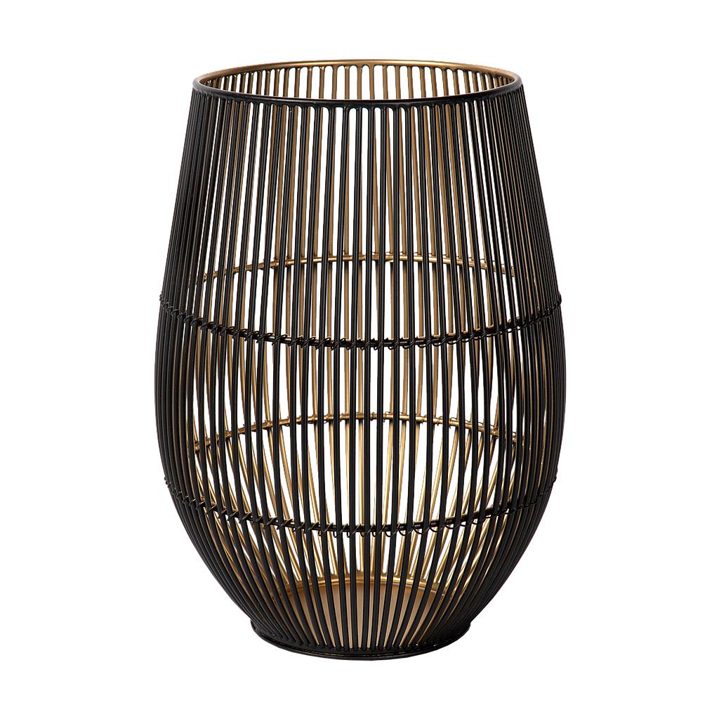 Atmooz Spoiler - Kaarshouder - Zwart & Goud - Metaal - 14x14x26cm