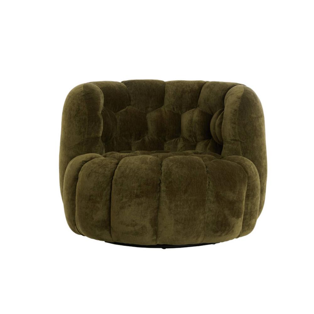 Light & Living Amara fauteuil velvet - olijfgroen