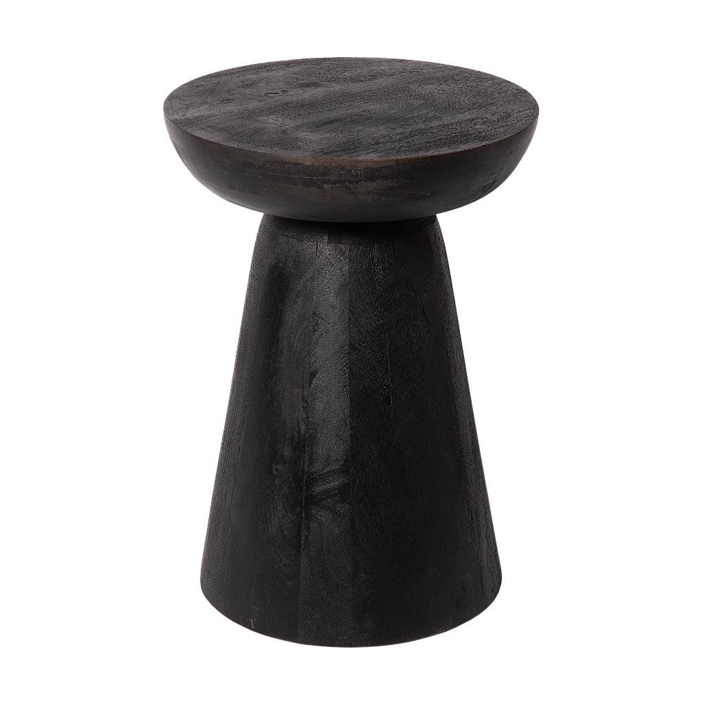 Atmooz Mimosa Bijzettafel - Ø35 x H50 cm - Zwart Mangohout