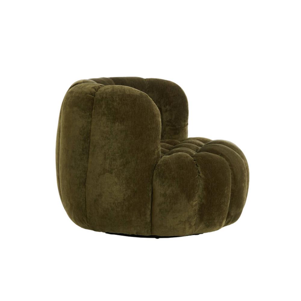 Light & Living Amara fauteuil velvet - olijfgroen