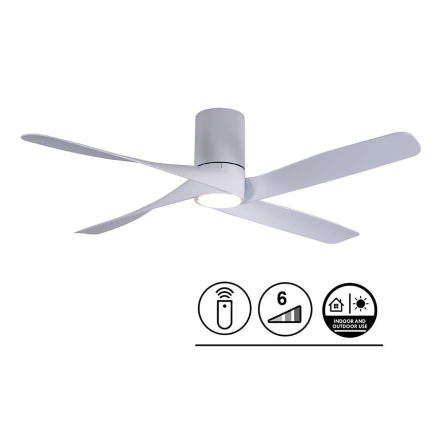 Lucci Air Plafondventilator Riviera Wit 12Watt Led Ø 132cm Incl.