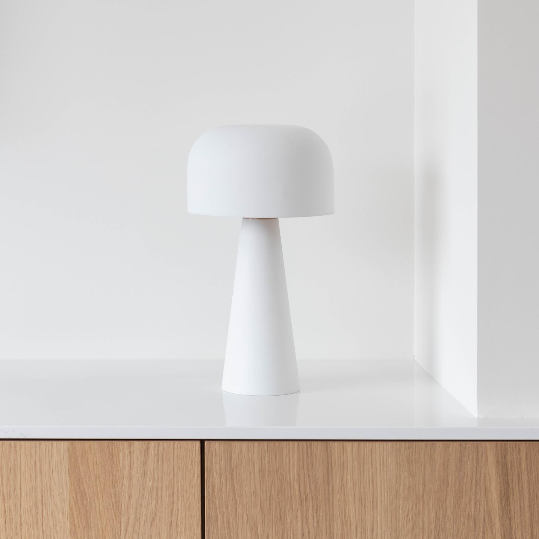 Atmooz Mush - Tafellamp - Wit - Paddenstoel - Mushroom - 25x45x25cm - Metaal