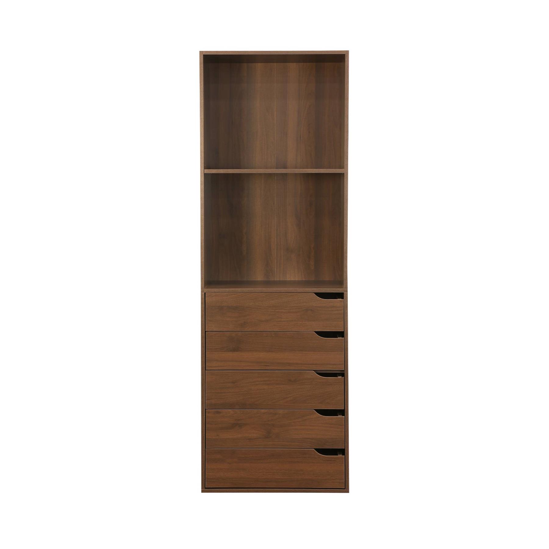 sweeek - Garderobemodule met 5 laden en 2 legplanken