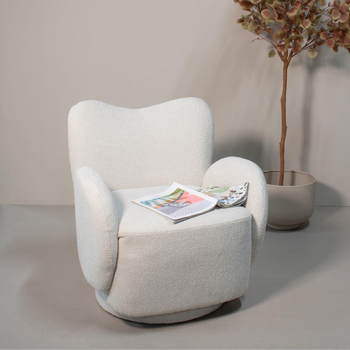 DÉJA Living - Draaifauteuil Beige - 76x78x80cm - Lola