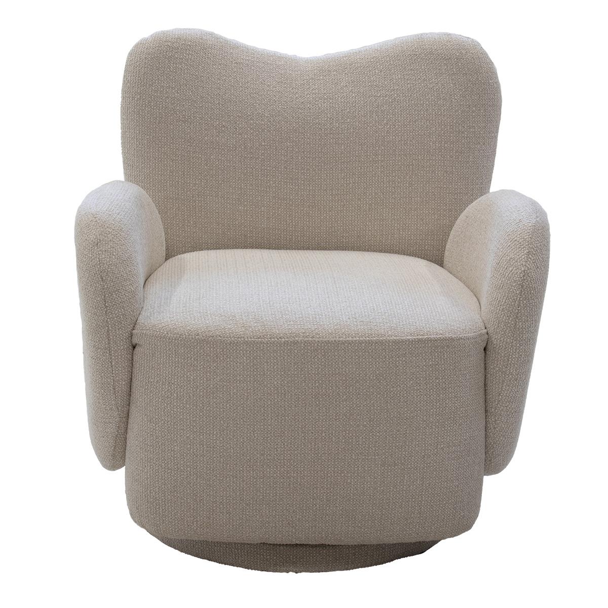 DÉJA Living - Draaifauteuil Beige - 76x78x80cm - Lola