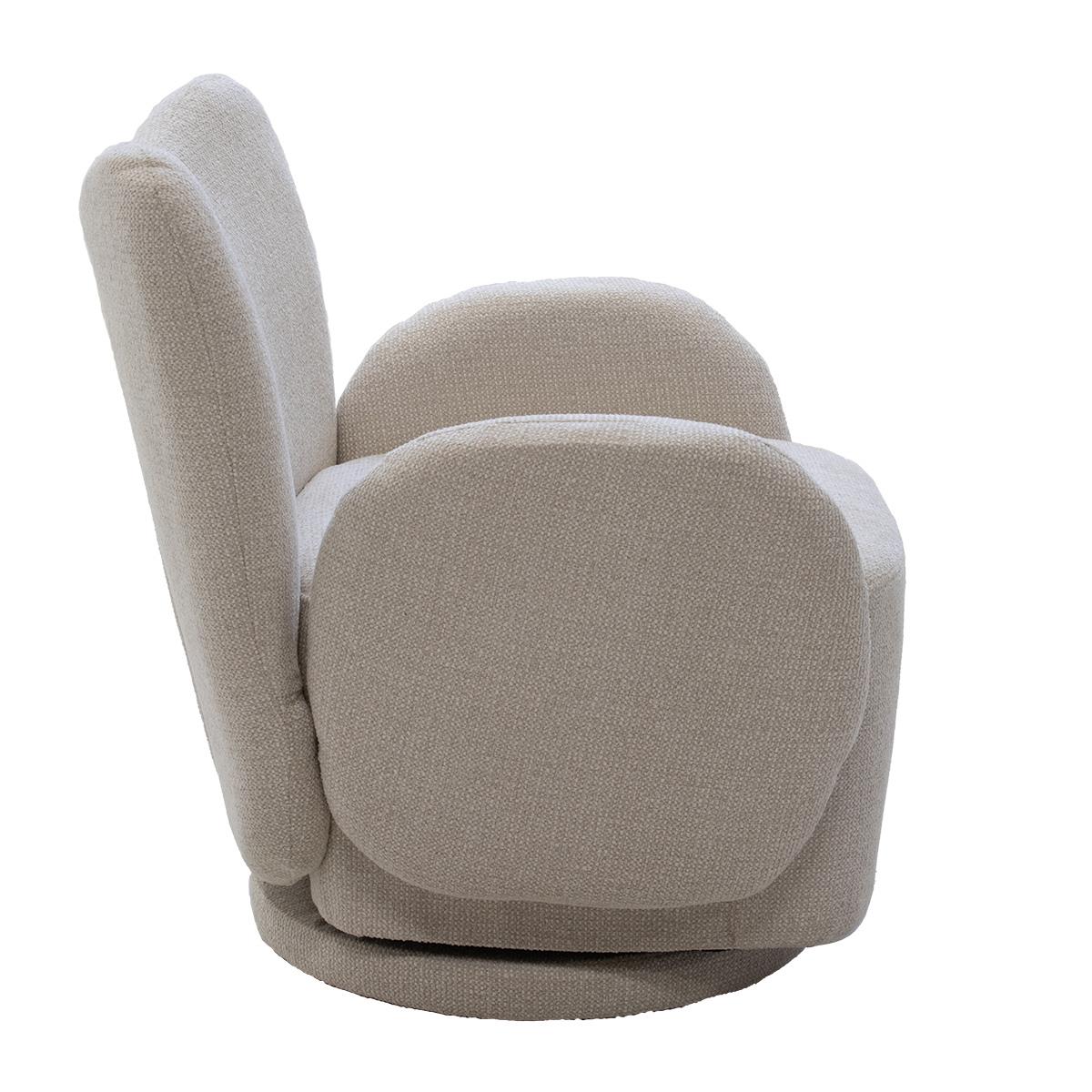 DÉJA Living - Draaifauteuil Beige - 76x78x80cm - Lola