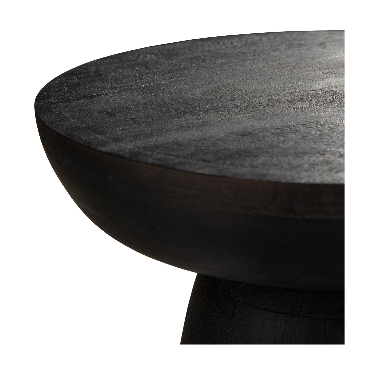 Atmooz Mimosa Bijzettafel - Ø35 x H50 cm - Zwart Mangohout
