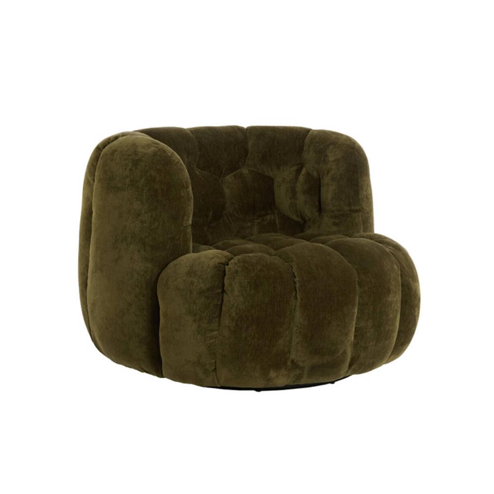 Light & Living Amara fauteuil velvet - olijfgroen