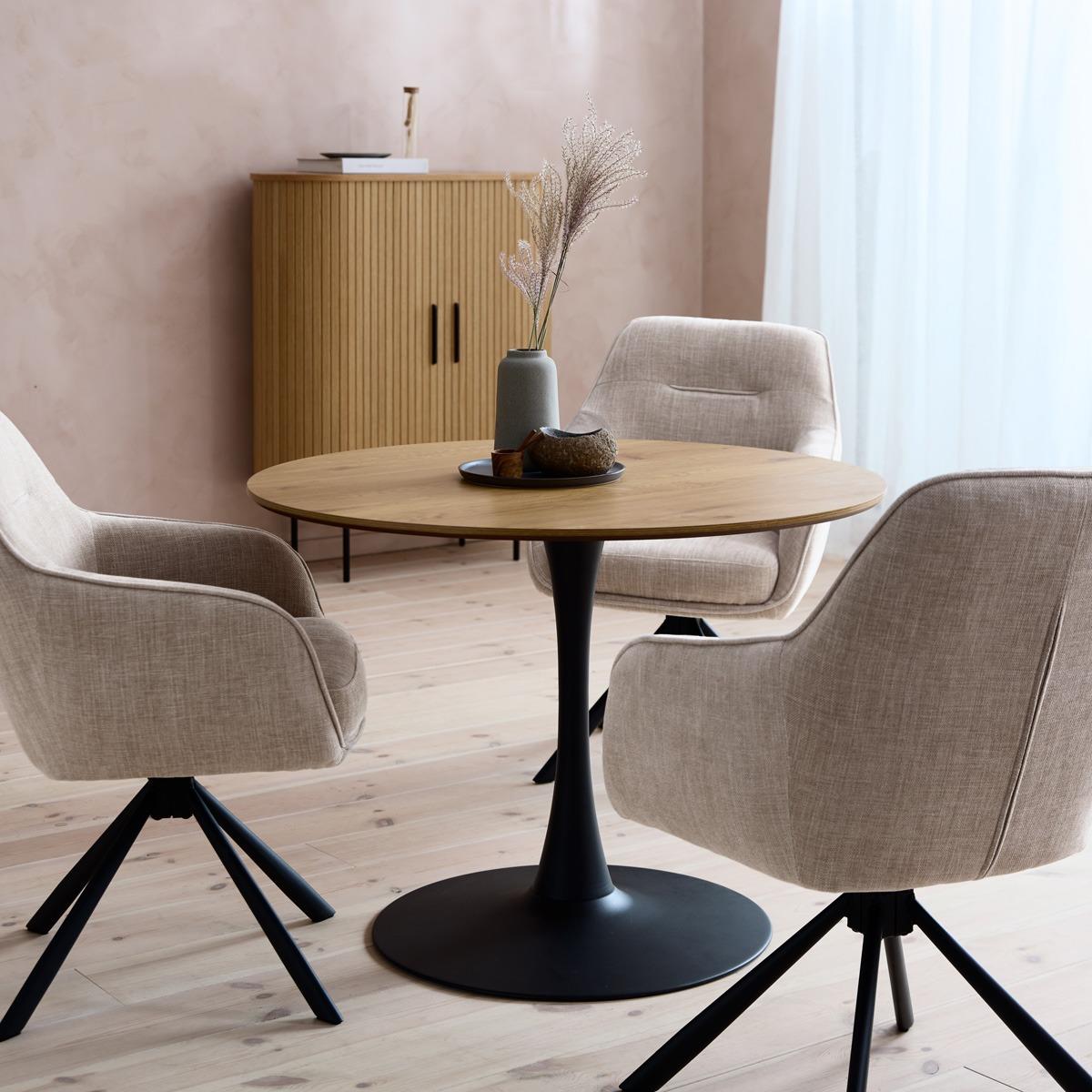 Giga Living - Eettafel Eiken - Ø100x73,5cm - Cesura