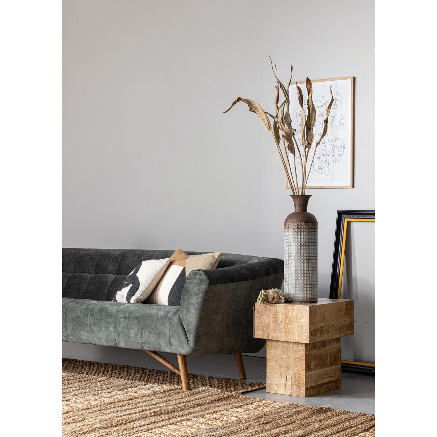 WOOOD Balk Too Salontafel - Hout - Naturel - 50x50x35