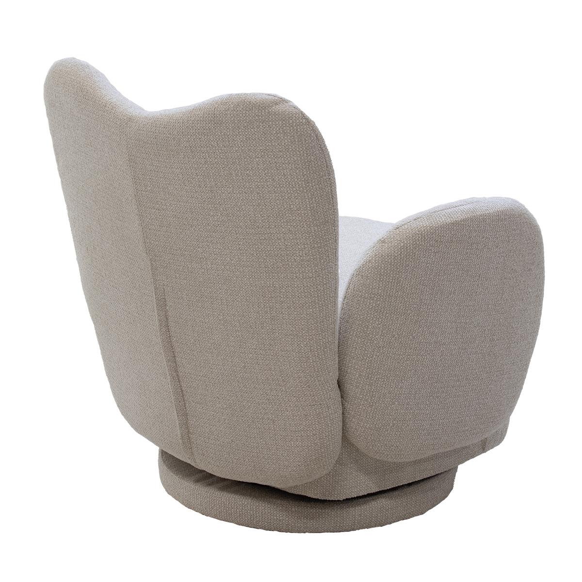 DÉJA Living - Draaifauteuil Beige - 76x78x80cm - Lola