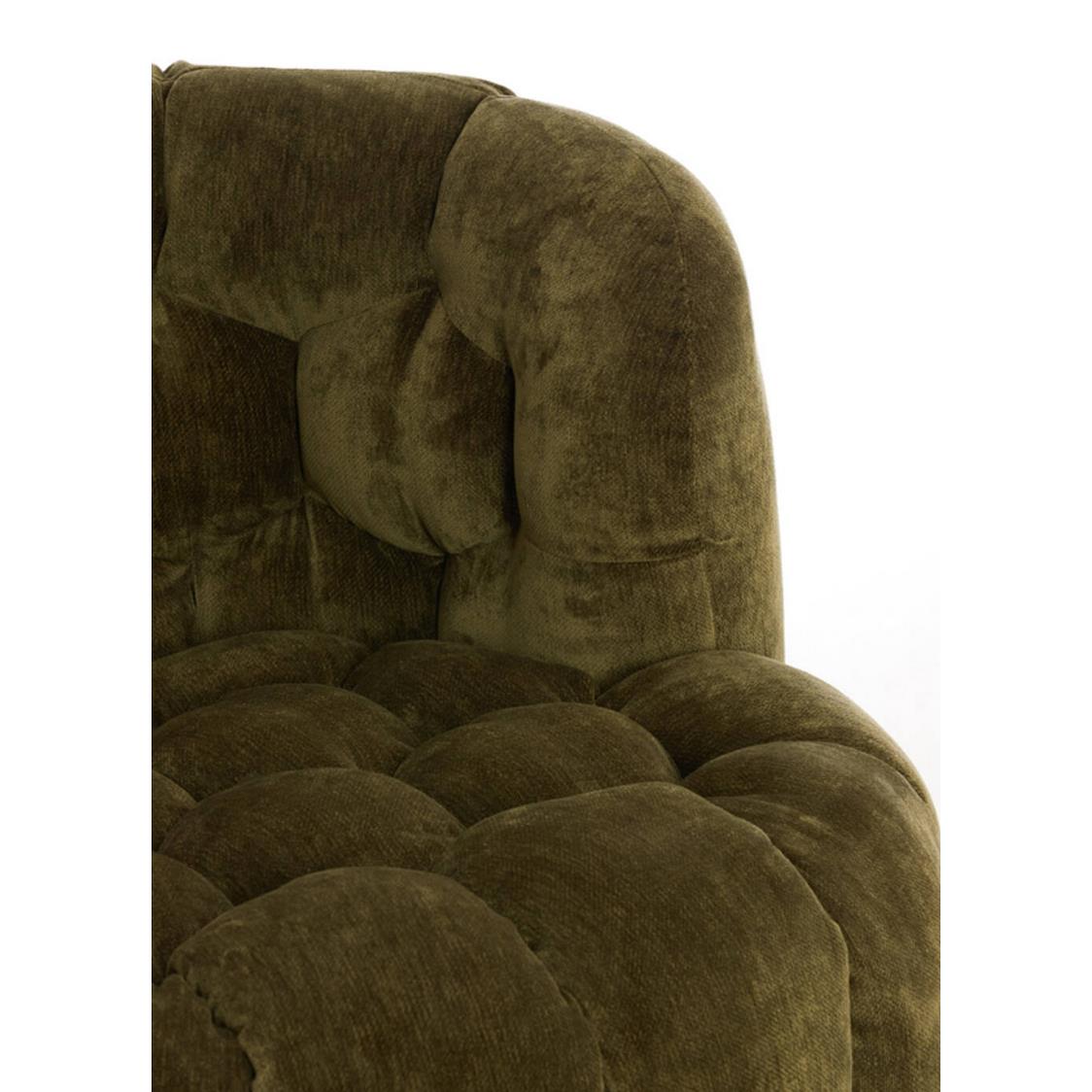Light & Living Amara fauteuil velvet - olijfgroen