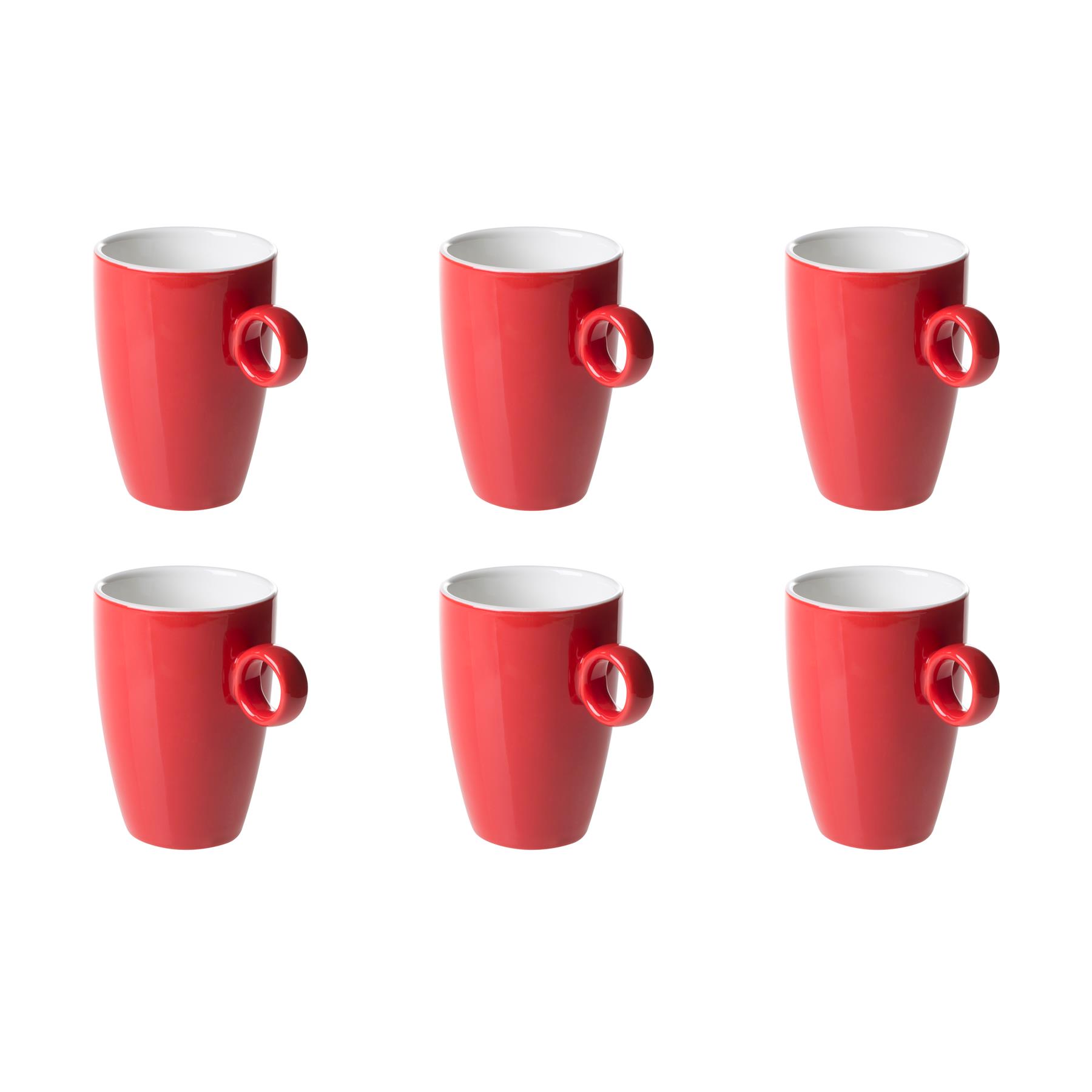 Maastricht Porselein Beker Bart Colour 23 cl Rood 6 stuk(s)