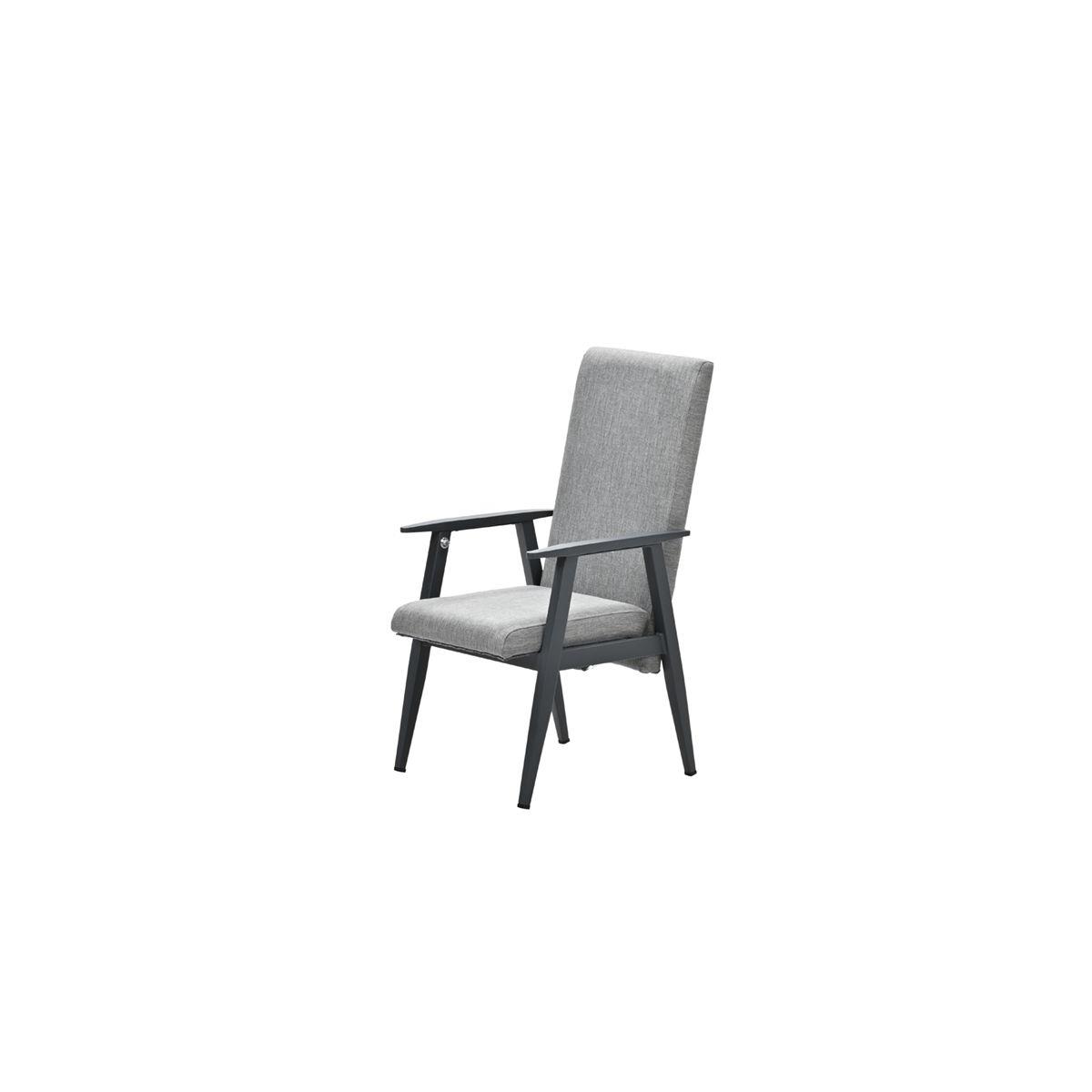 Foggia verstelbare fauteuil - carbon black - sand texfiber