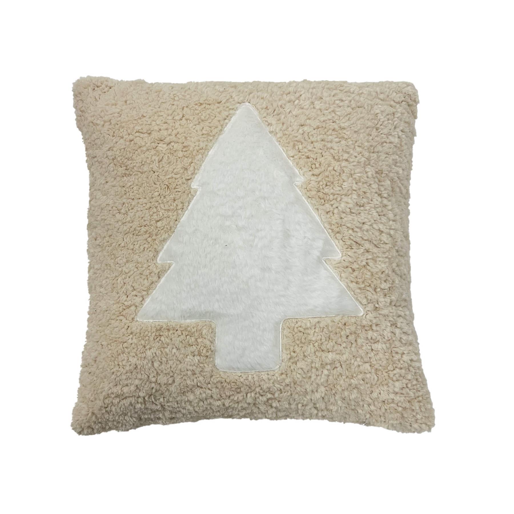 Malin - Kerst sierkussen - 45x45 cm, Beige