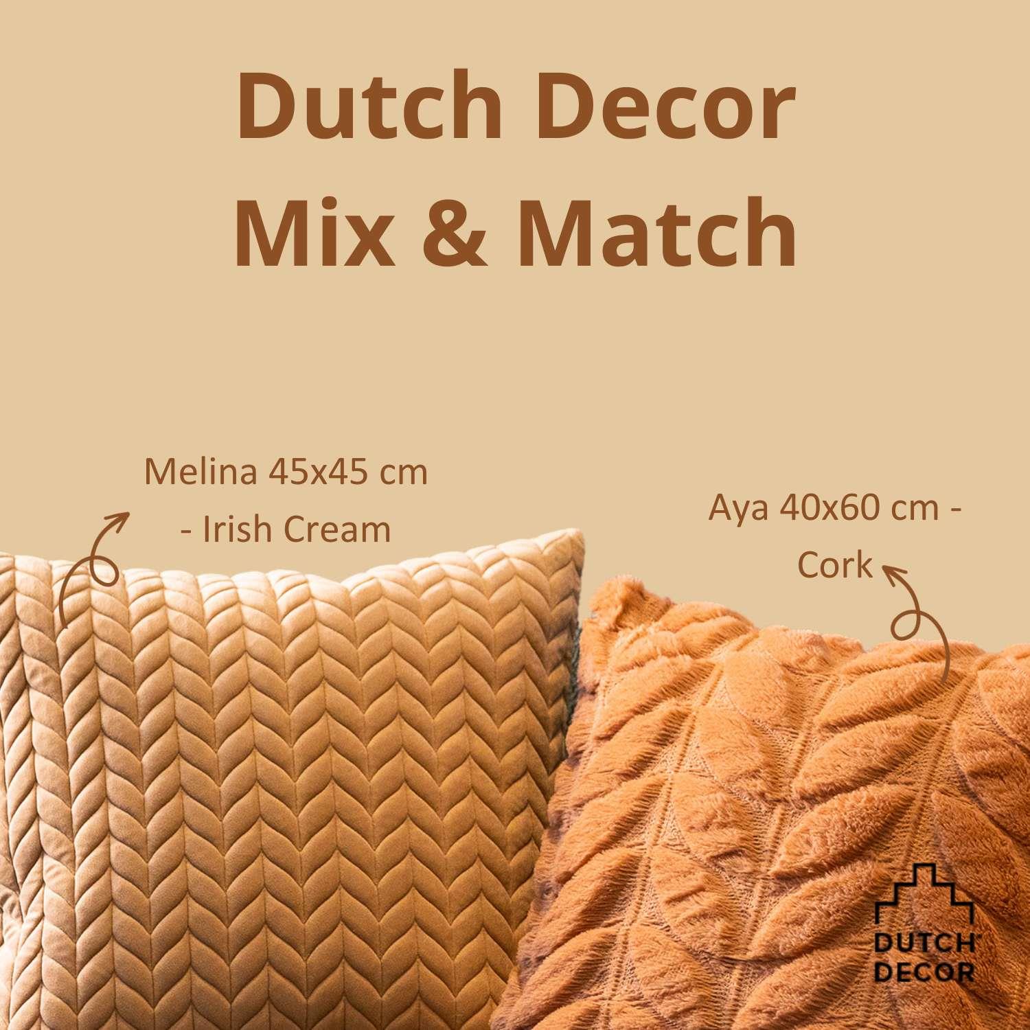 Dutch Decor kussenhoes MELINA - 45x45 cm Irish Cream