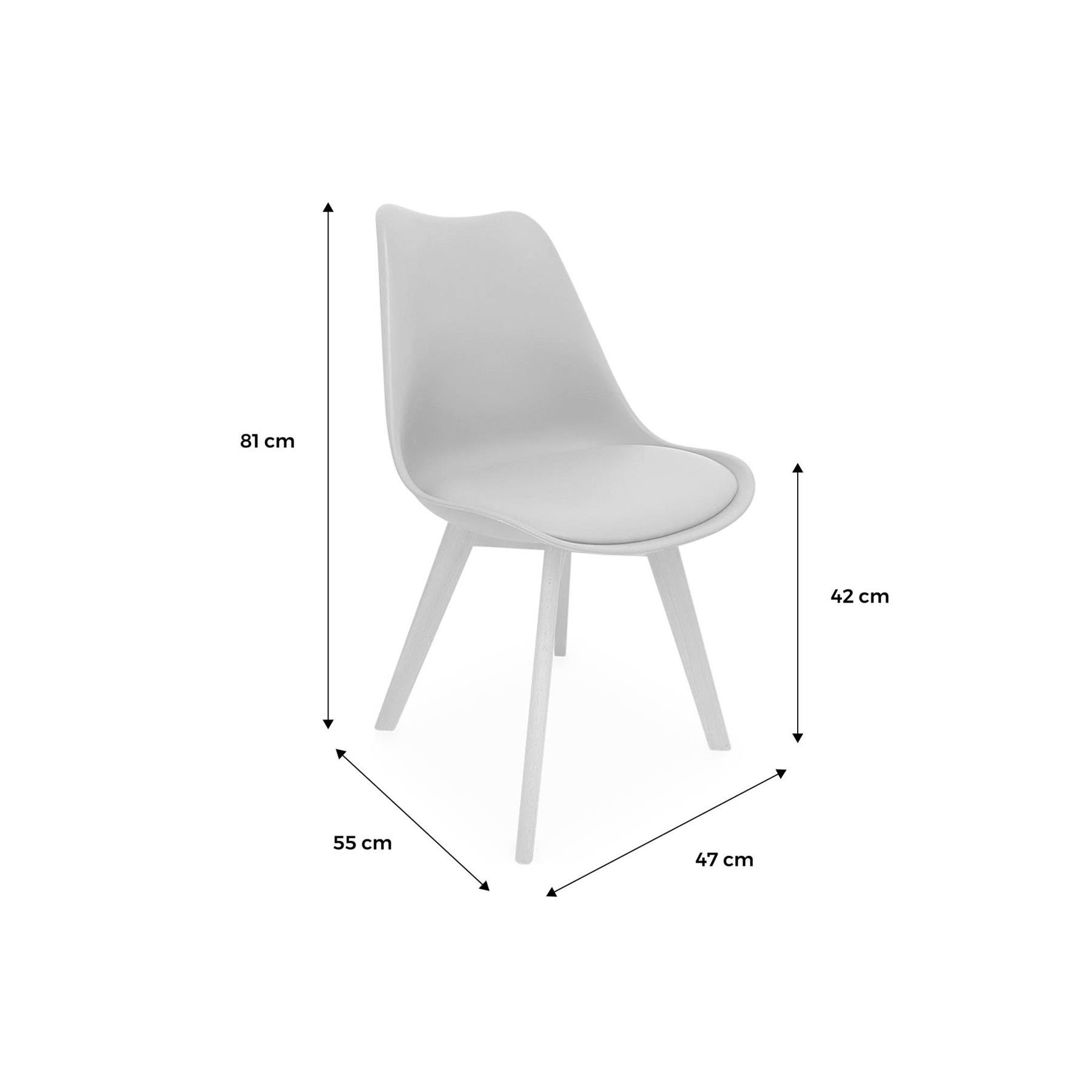 sweeek - Set van 6 eetkamerstoelen, 42x55x81cm