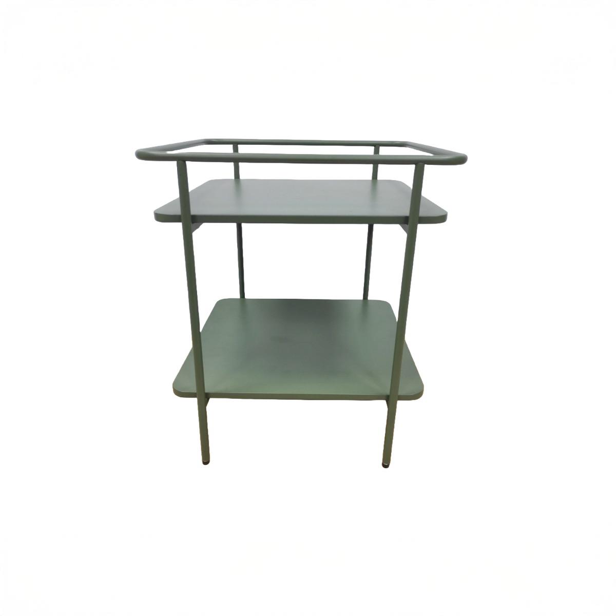 Giga Living - Nachtkastje Groen Metaal - 45x45x44,3cm - Yuba