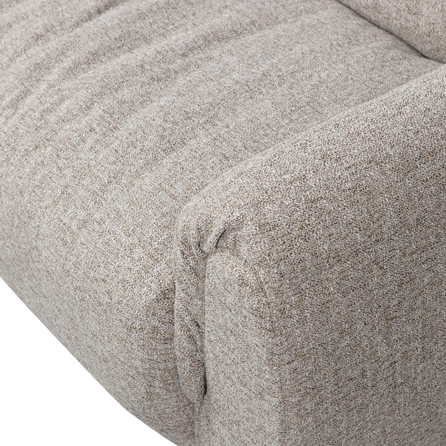 WOOOD Baggy Hoekbank Links - Geweven Stof - Naturel Melange